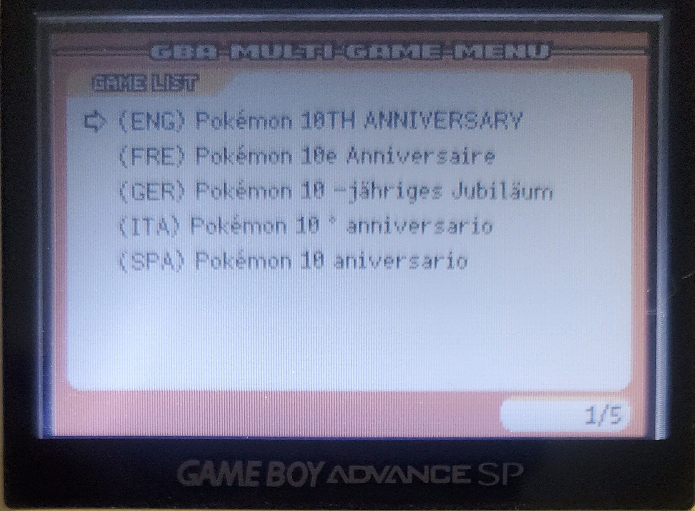 Pokemon 10th Anniversary Distribution Cartridge GBA Game Boy Advance